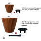 Dark Faux Wood Self-watering Planter Pots, Set of 2