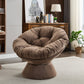 Oversized Papasan Swivel Accent Chair, Brown