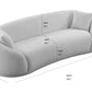 Half Moon Curved Sofa, White