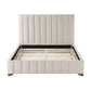 Beark Upholstered Queen Bed Frame, White