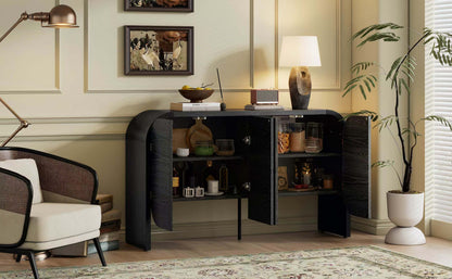 Black Ash Curved Edge Sideboard