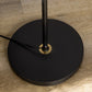 Alden Adjustable Black and Gold Floor Lamp with Metal Shade