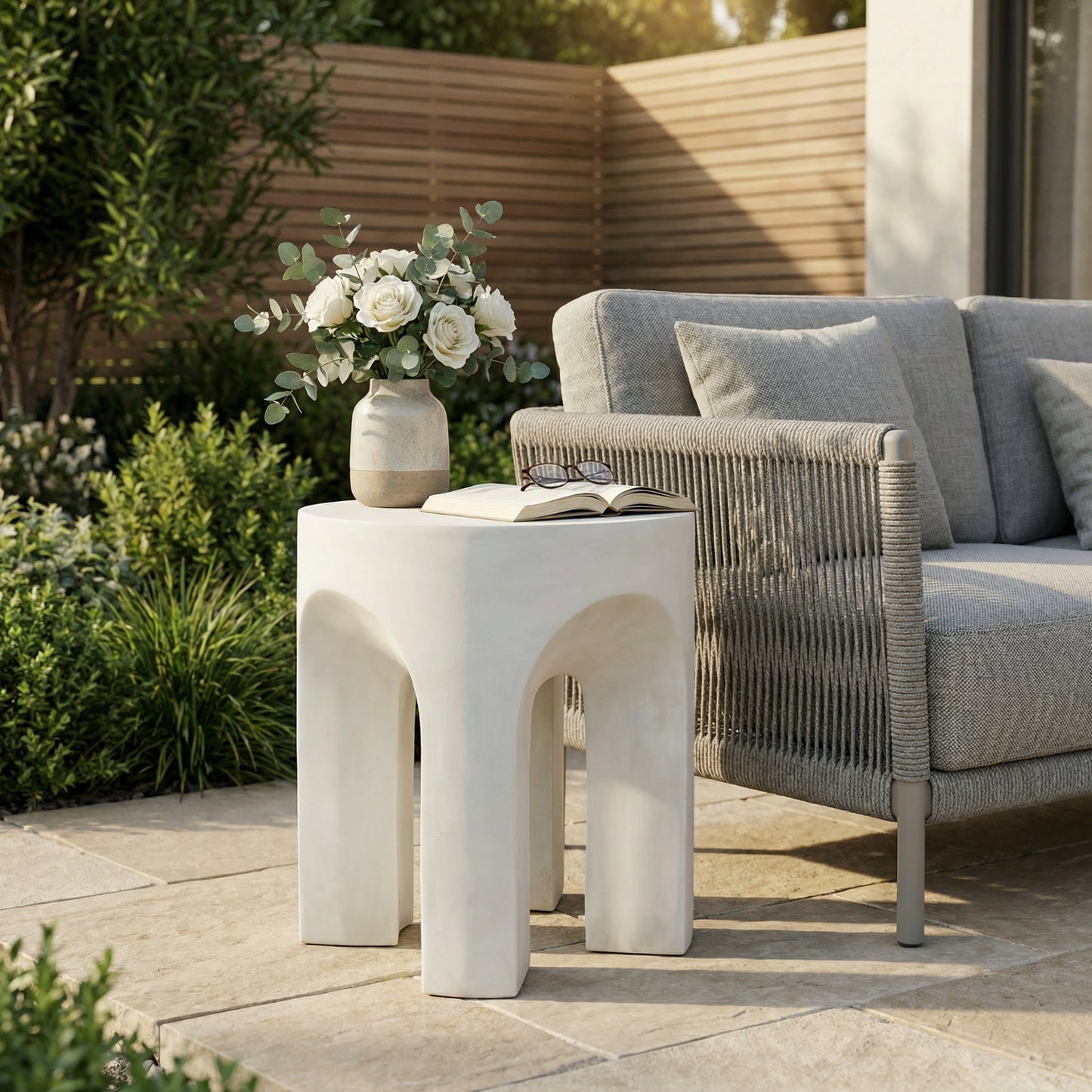Noma Sculptural Concrete Side Table