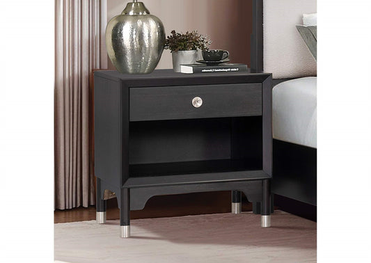 Bennett Mid-Century Nightstand, Black