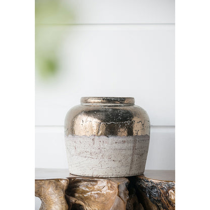 Sienna Patina Ceramic Accent Vase