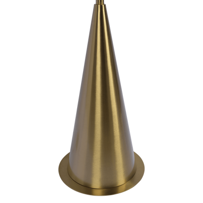 Lisbon Antique Brass Floor Lamp with Coned Base