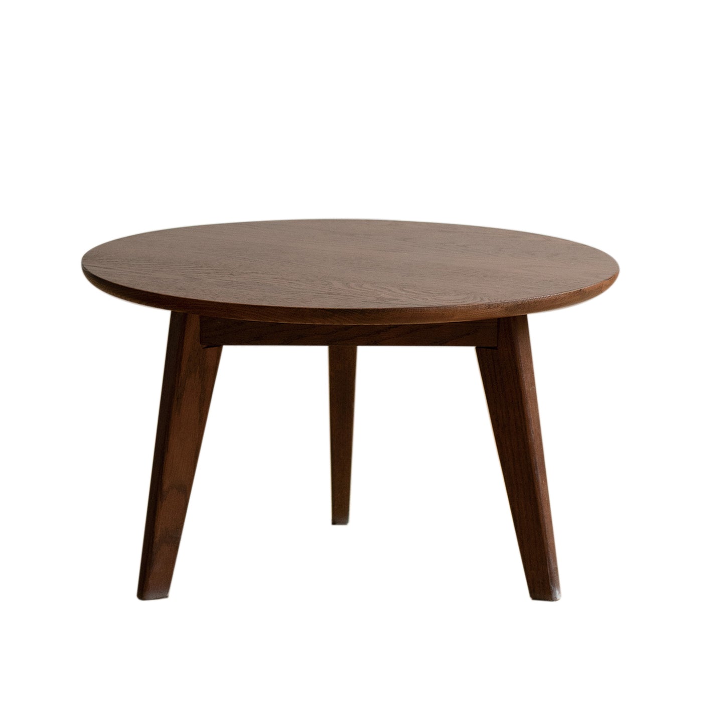 Round Solid Oak Wood Coffee Table