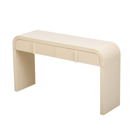 Pyrk Console Table, Apricot Cream