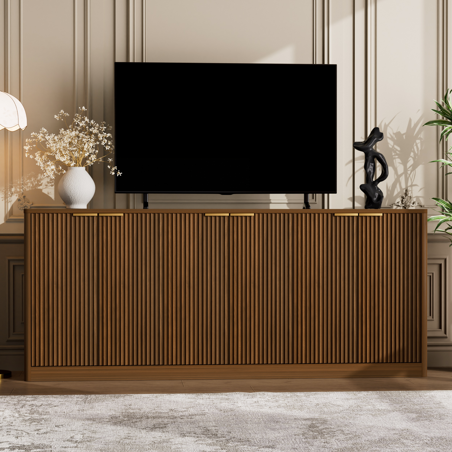 Gala Fluted Walnut Sideboard
