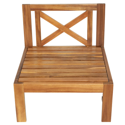 Aldara Acacia Wood Outdoor Sectional, 5 Piece Set
