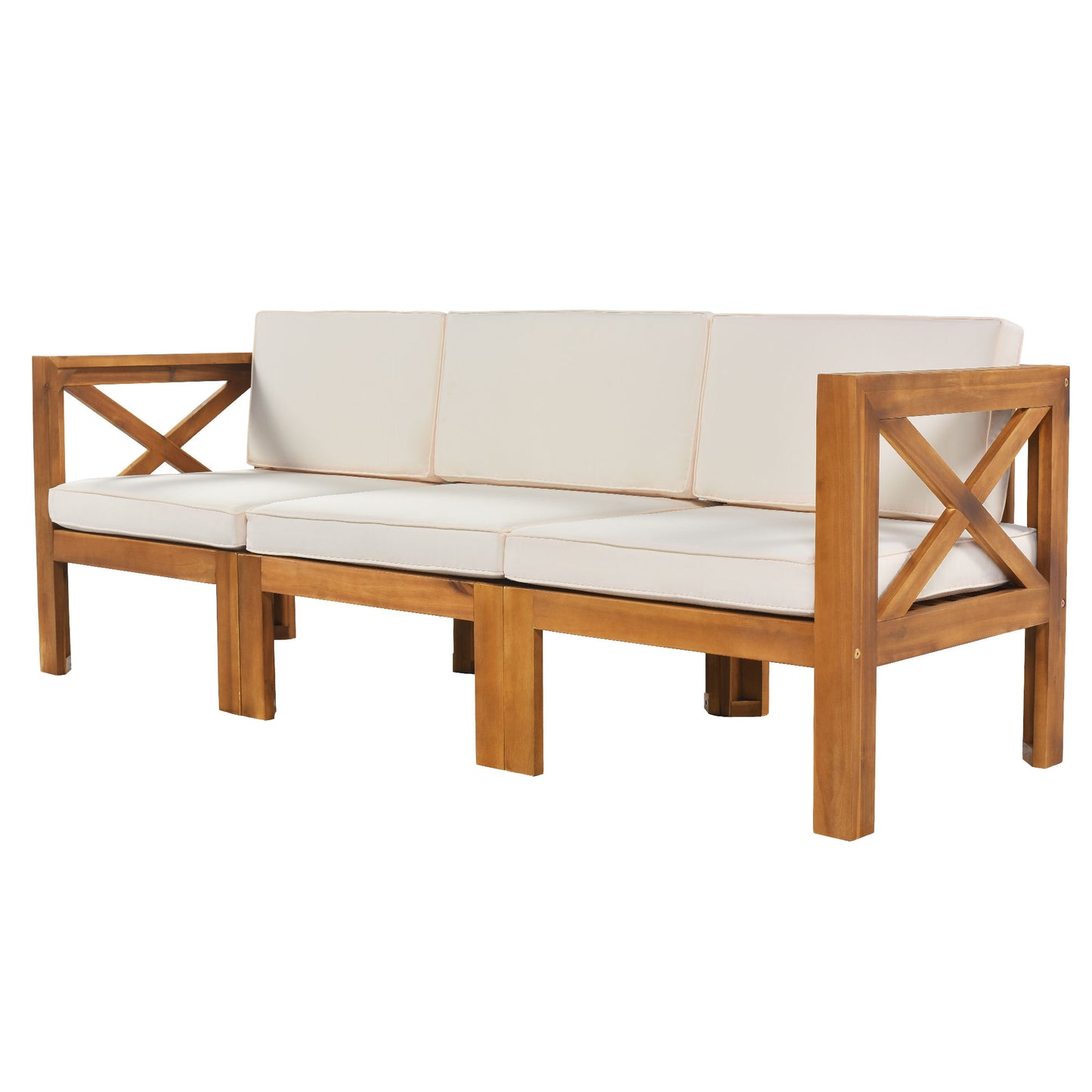 Aldara Acacia Wood Outdoor Sectional, 5 Piece Set