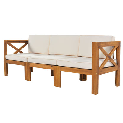Aldara Acacia Wood Outdoor Sectional, 5 Piece Set