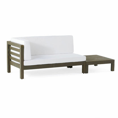 Oana Left Corner Outdoor Bench & Coffee Table Set