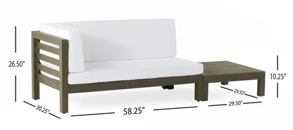 Oana Left Corner Outdoor Bench & Coffee Table Set