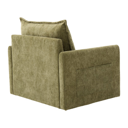 Asher Chenille Swivel Lounge Chair