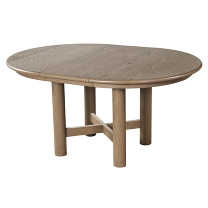 Arden Extendable Oval Dining Table, Distressed Oak Finish