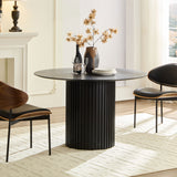 Hearth Round Pedestal Dining Table, Black