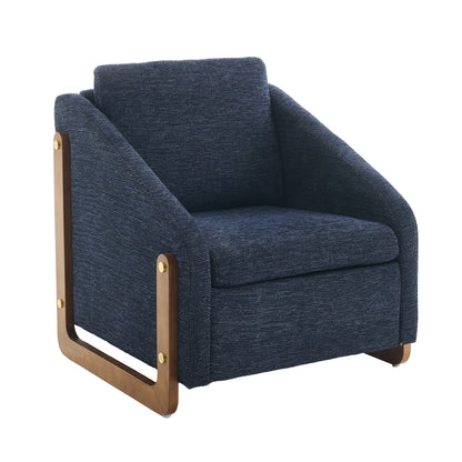 Bennett Chenille Accent Chair, Blue