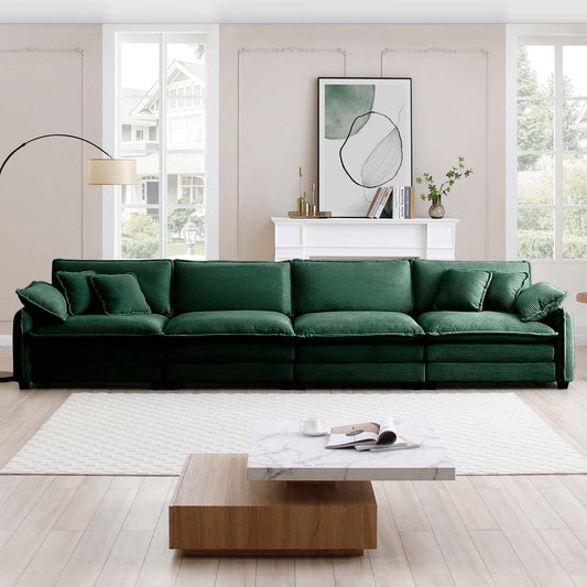 Berk Corduroy Sofa, Green