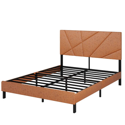 Arden Geometric Upholstered Platform Full Bed