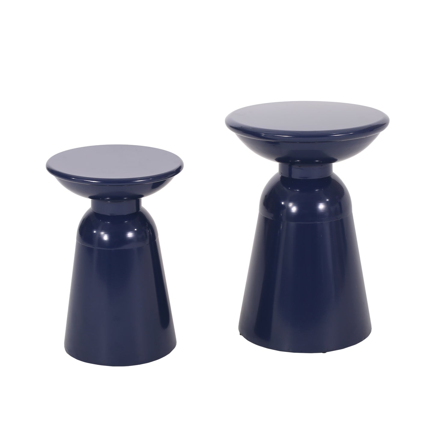 Serenita Pedestal Outdoor Side Tables, Set of 2