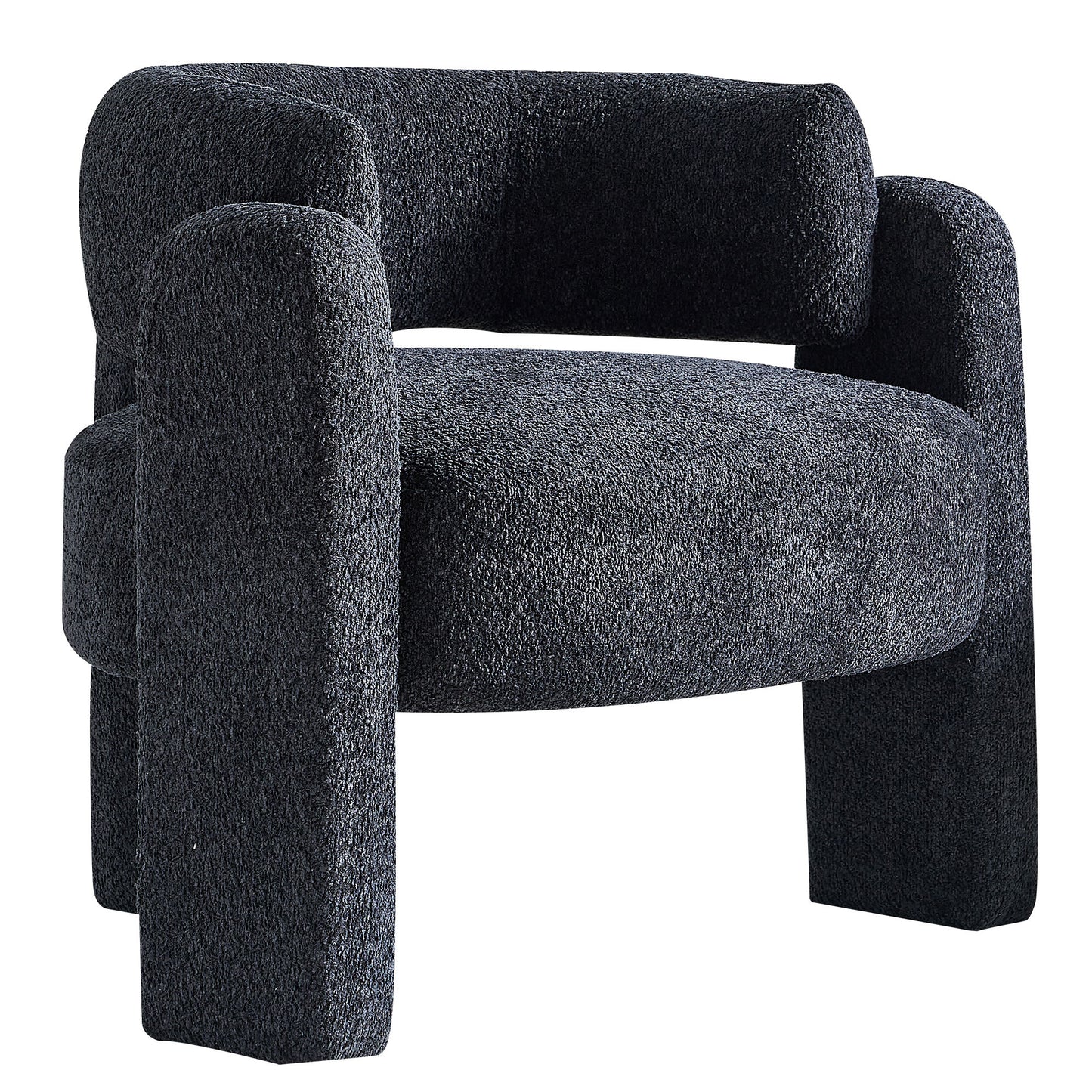 34.65" Amber Accent Chair, Dark Grey