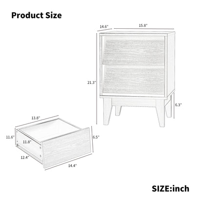 Kenton Nightstand, Set of 2, Black