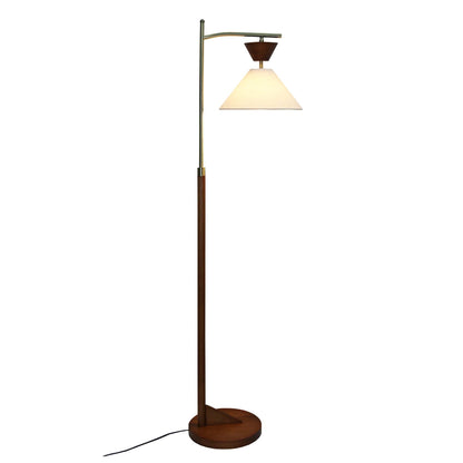Kairo Wood & Brass Floor Lamp