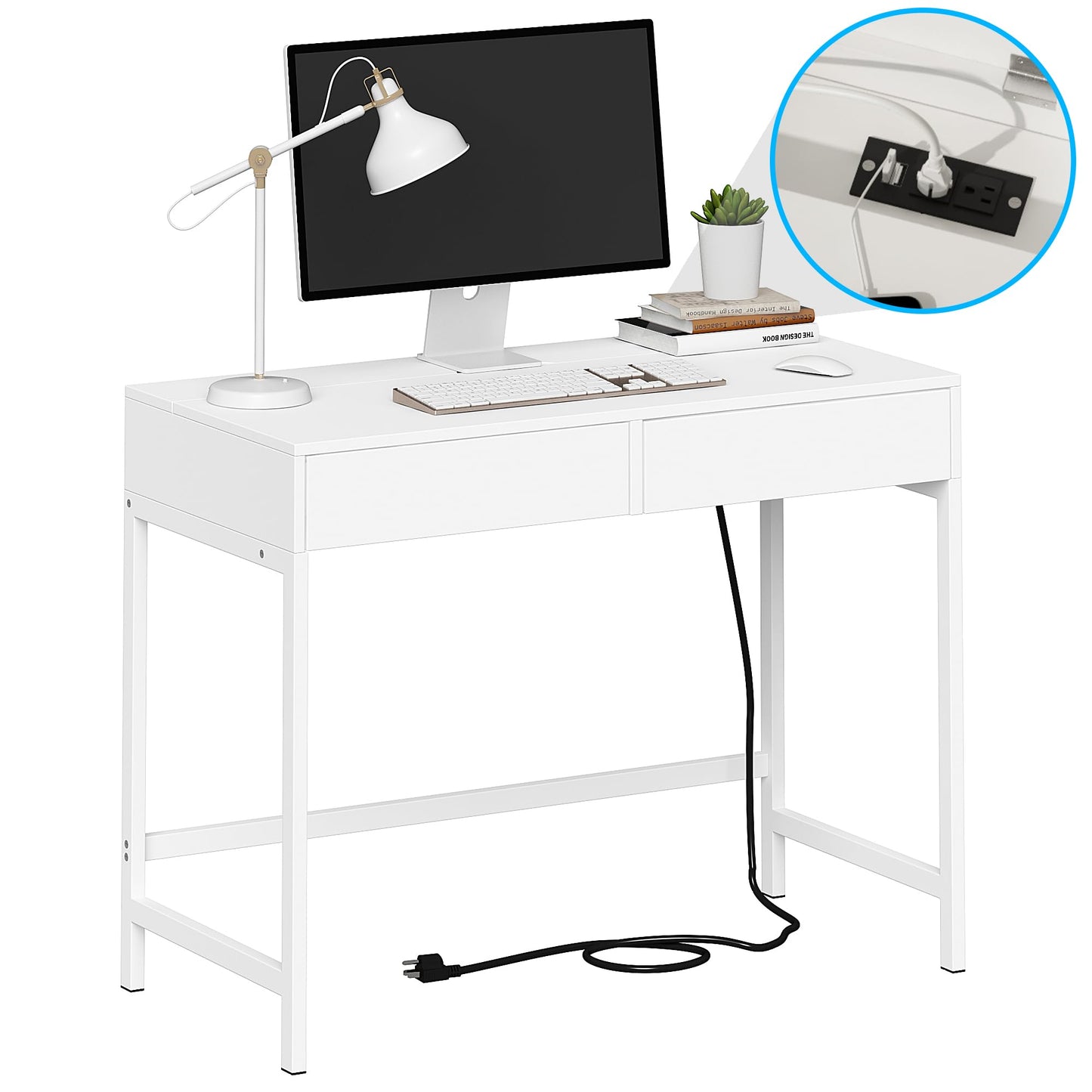 Elara Charging Writing Desk
