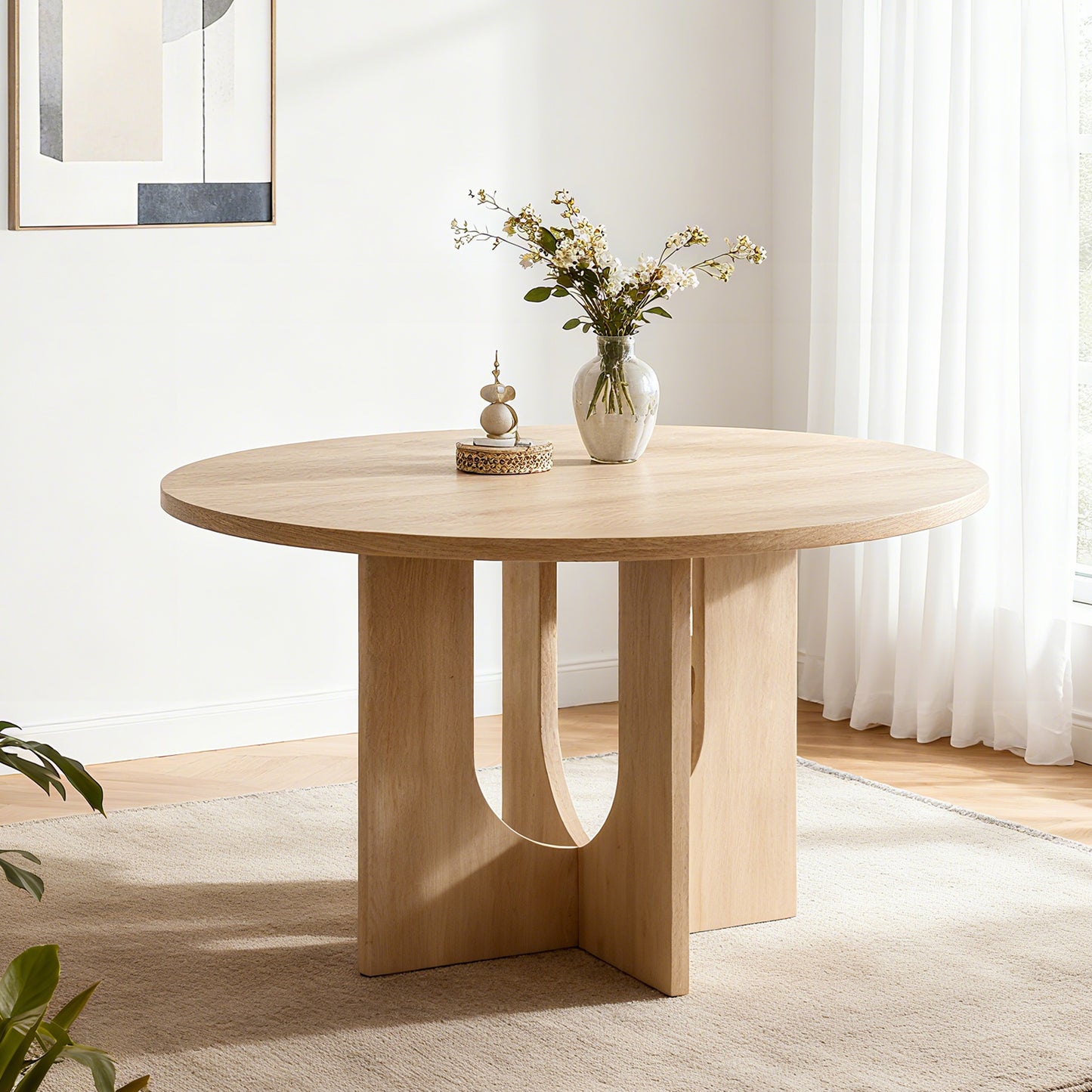 Contour Light Oak Round Dining Table