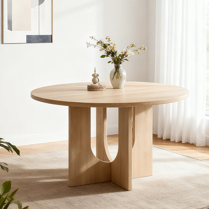 Contour Light Oak Round Dining Table