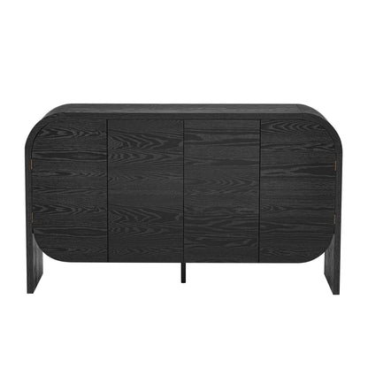 Black Ash Curved Edge Sideboard