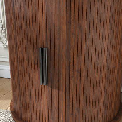 Marlowe Mid-Century Cylinder End Table