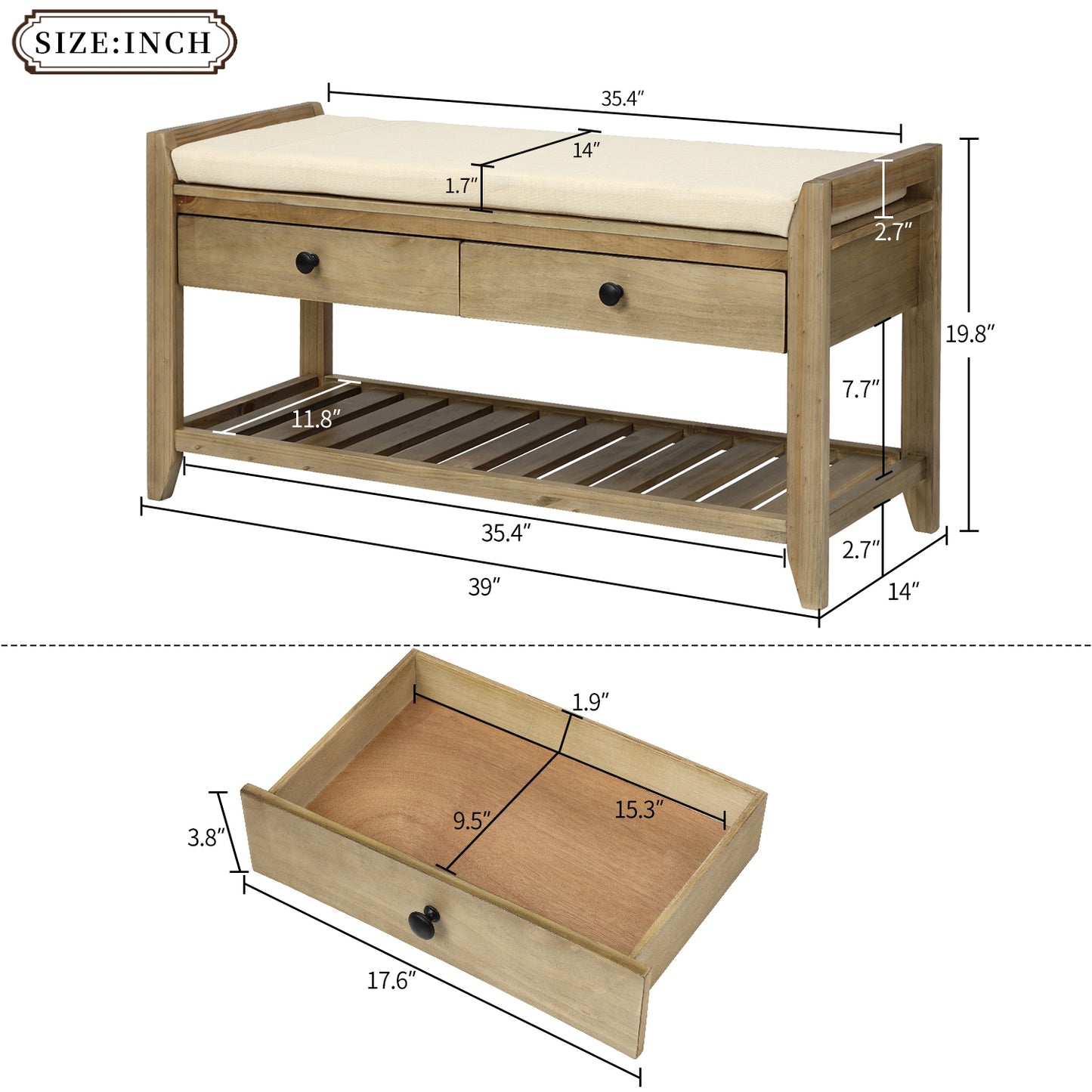 Bolin Entryway Storage Bench