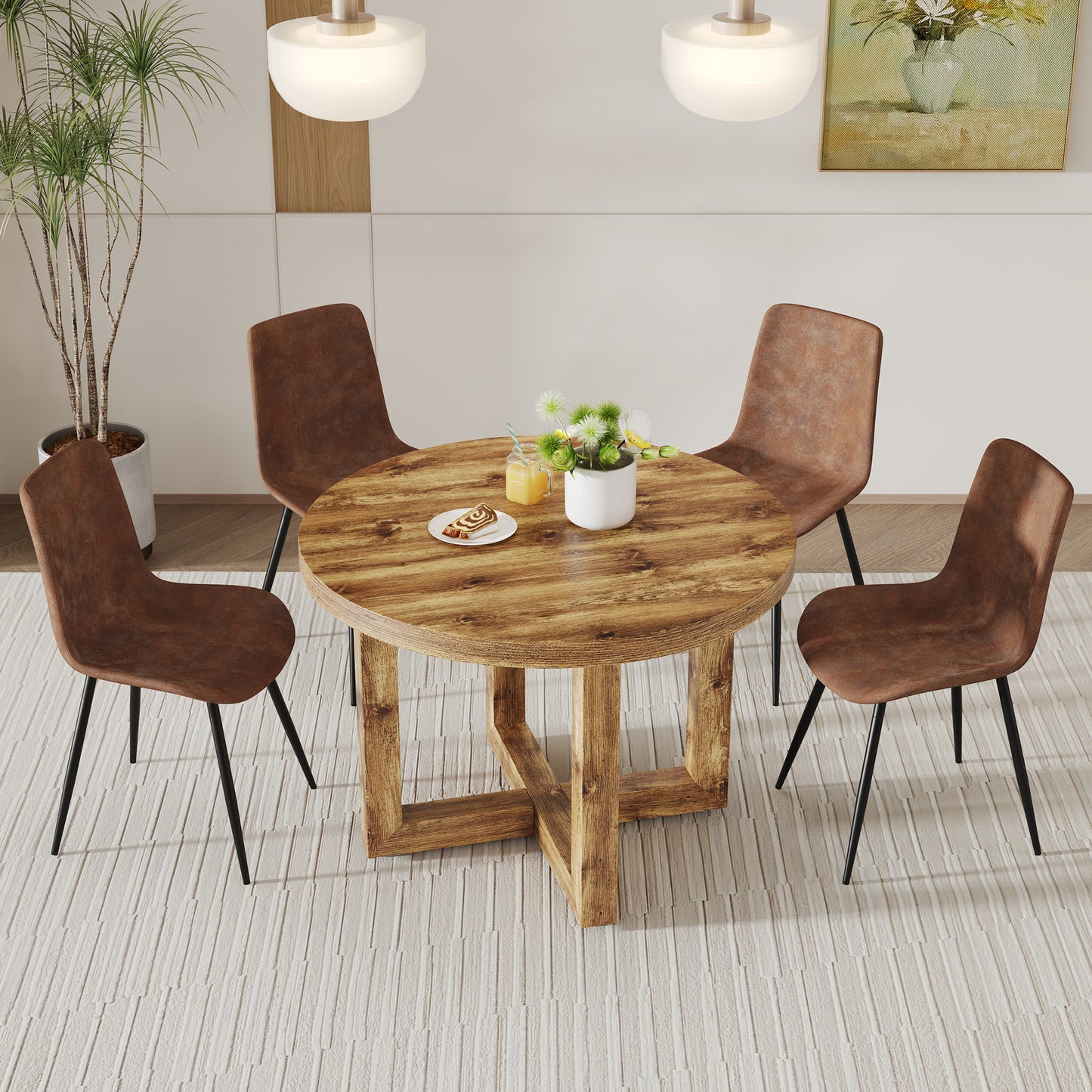 Bolo 5-Piece Round Dining Table Set