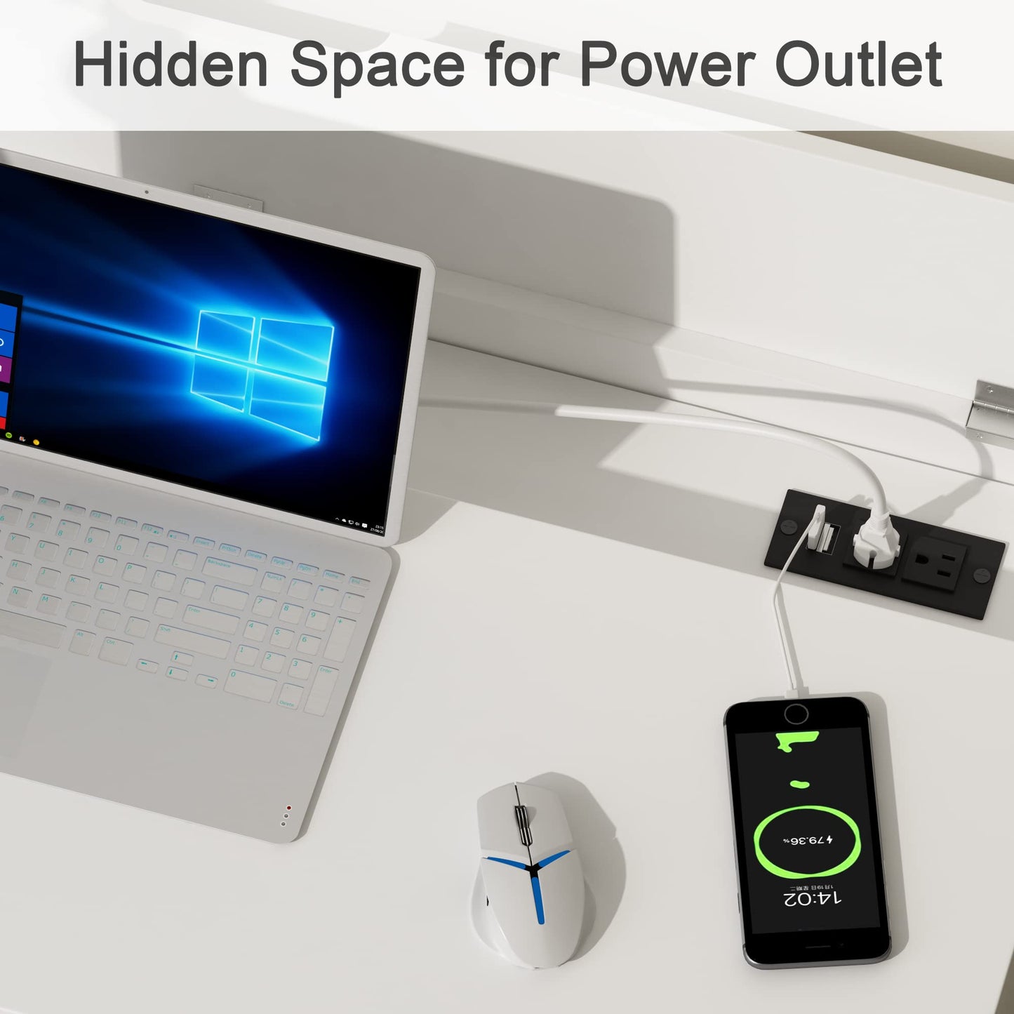 Elara Charging Writing Desk