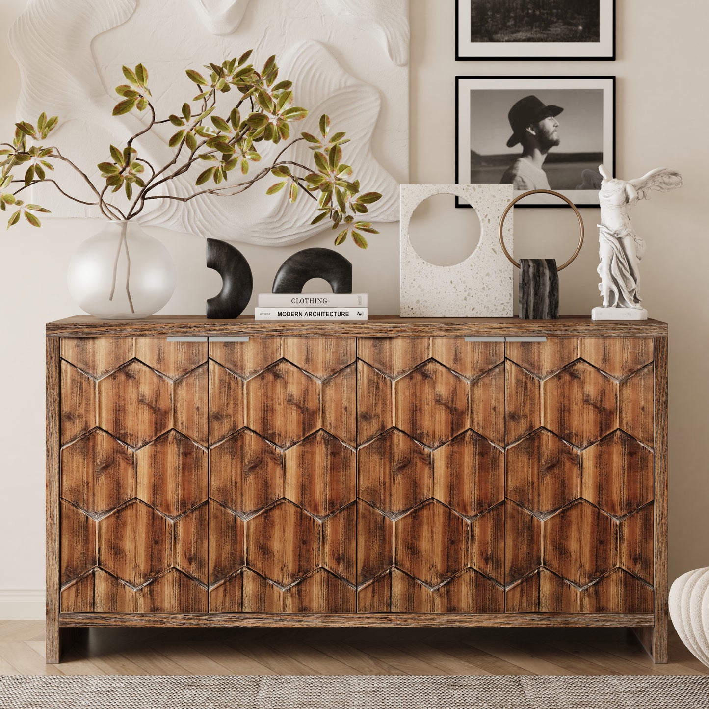 Twenty Sideboard Cabinet, Natural Wood