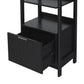 Transitional Narrow Bookshelf, Black