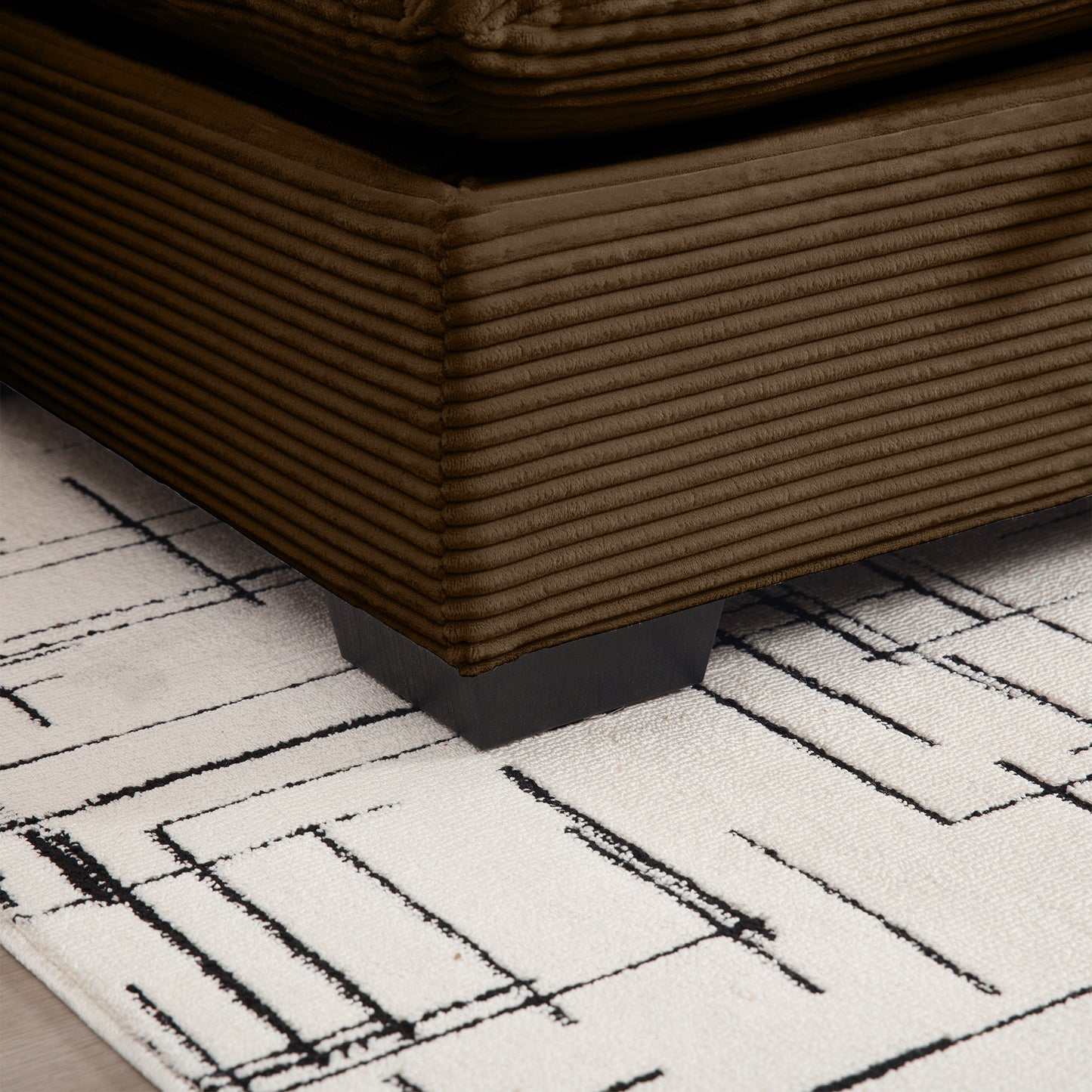 Berk Corduroy Arm Chair, Brown