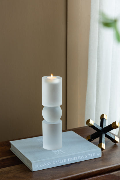 Palisade Frosted Glass Candle Holder