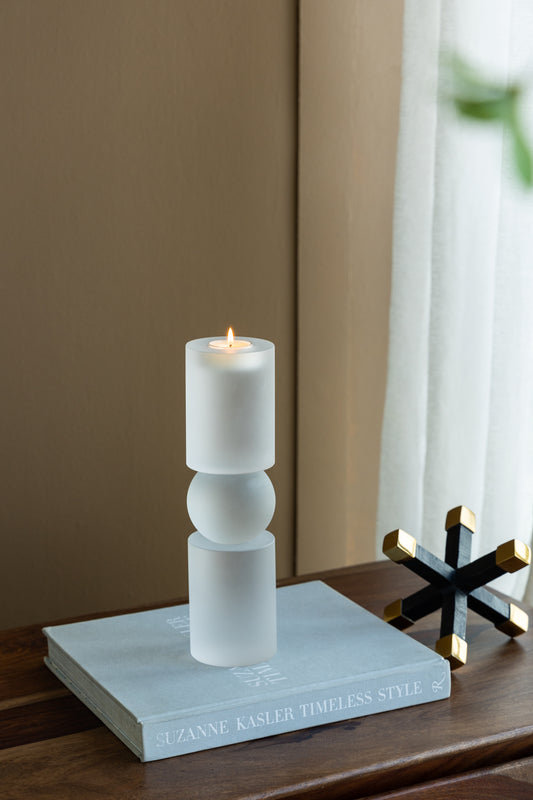 Palisade Frosted Glass Candle Holder