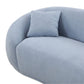 Half Moon Curved Sofa, Sky Blue