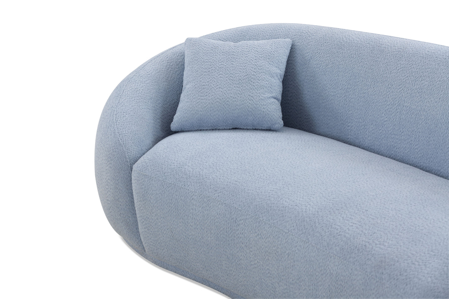 Half Moon Curved Sofa, Sky Blue