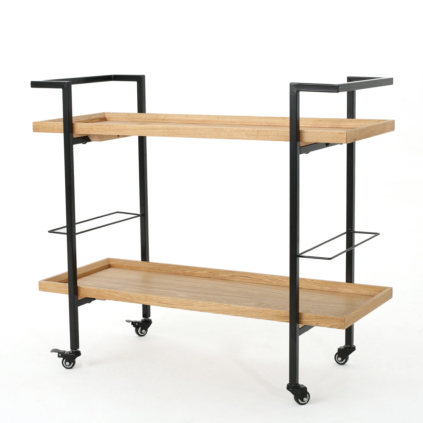 Harlan Industrial Wood & Metal Bar Cart