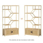 7-Tiered Rattan Bookshelf