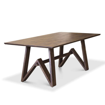 Trimont Solid Wood Trestle Dining Table, Walnut Finish
