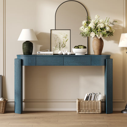 Marin Fluted Console Table – Navy