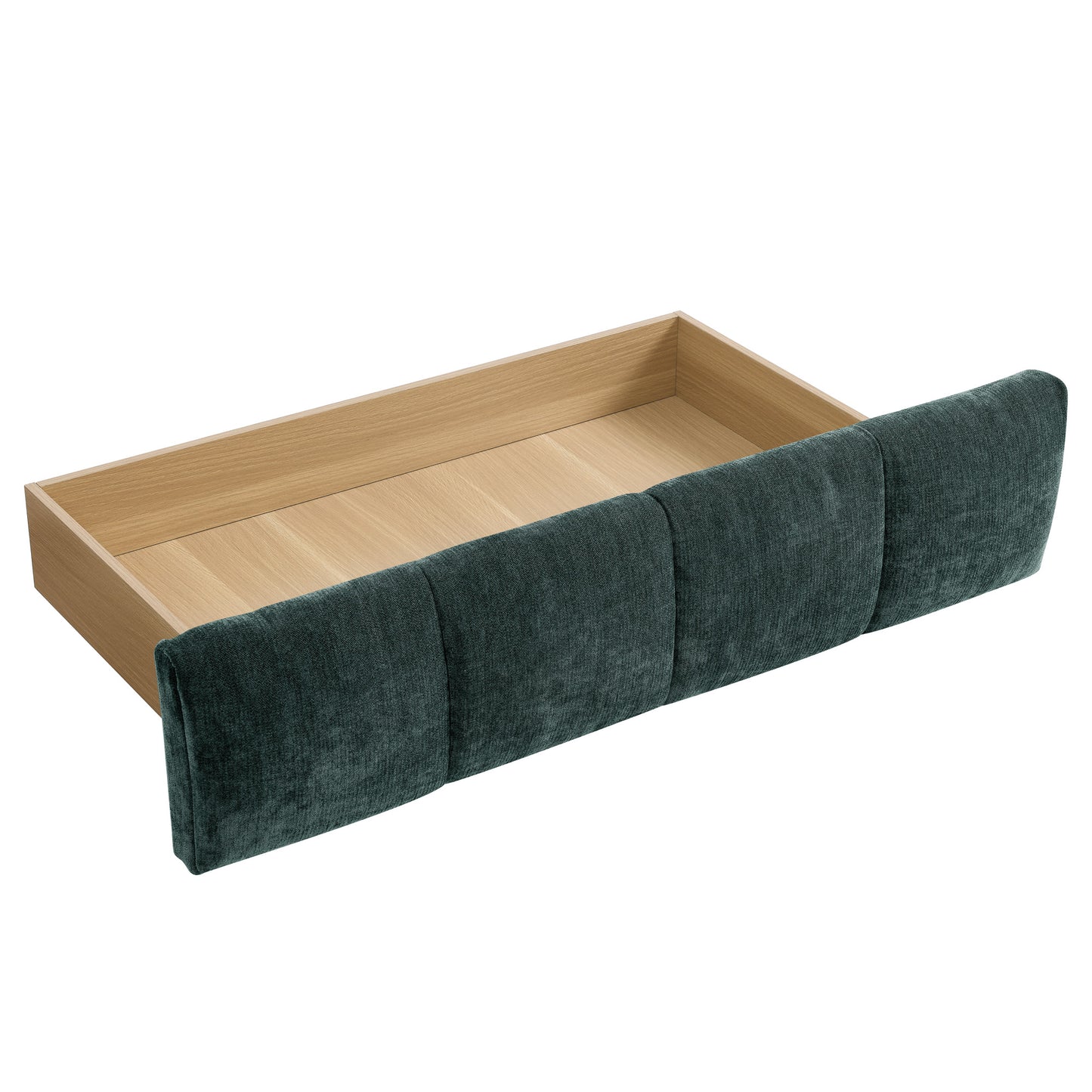 Aria Upholstered Storage Platform Queen Bed, Dark Teal