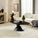 Luca Sculptural Oval Coffee Table