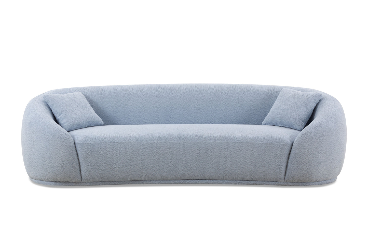 Half Moon Curved Sofa, Sky Blue